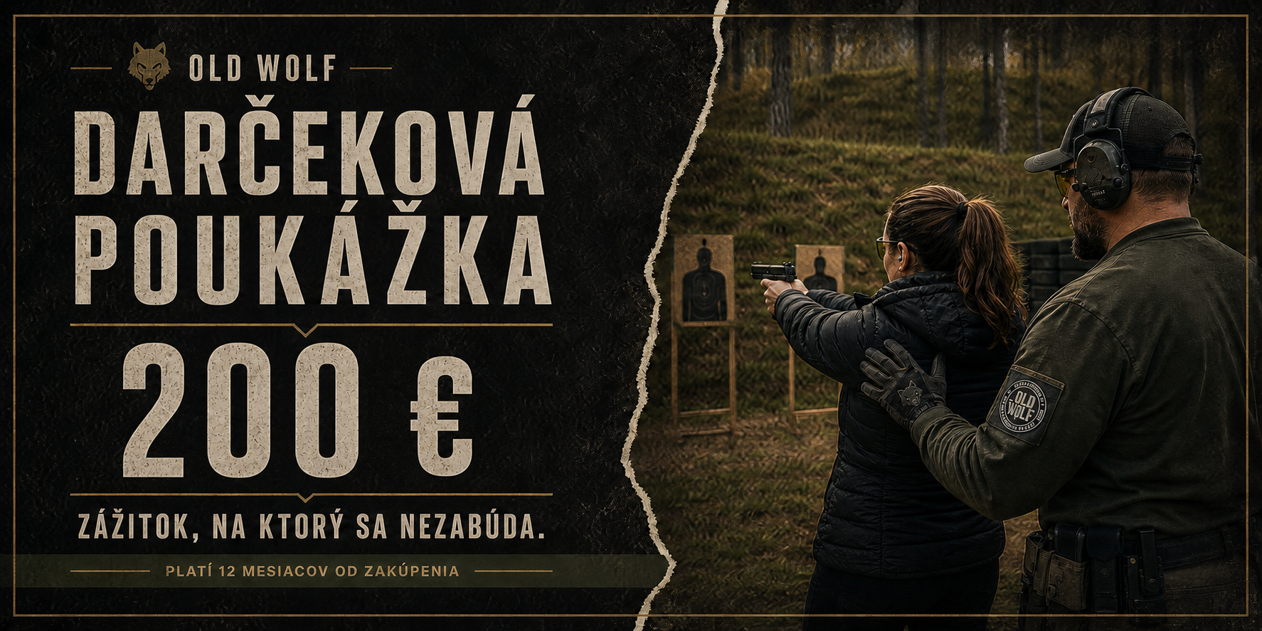Darčeková poukážka Old Wolf 200 € — ilustračný vizuál