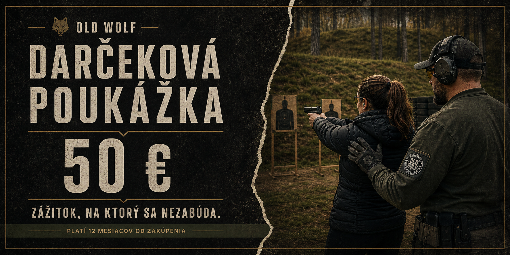 Darčeková poukážka Old Wolf 50 € — ilustračný vizuál